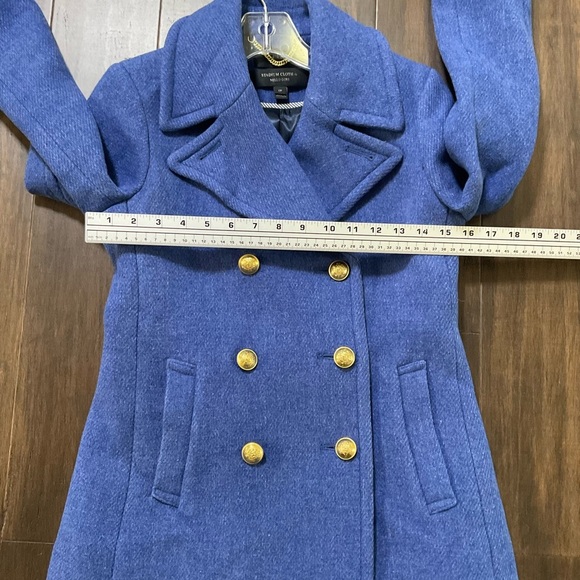 J Crew Petite Stadium Cloth By Nello Gori Women’s Wool Blend Pea Coat Size 0P - Picture 9 of 9